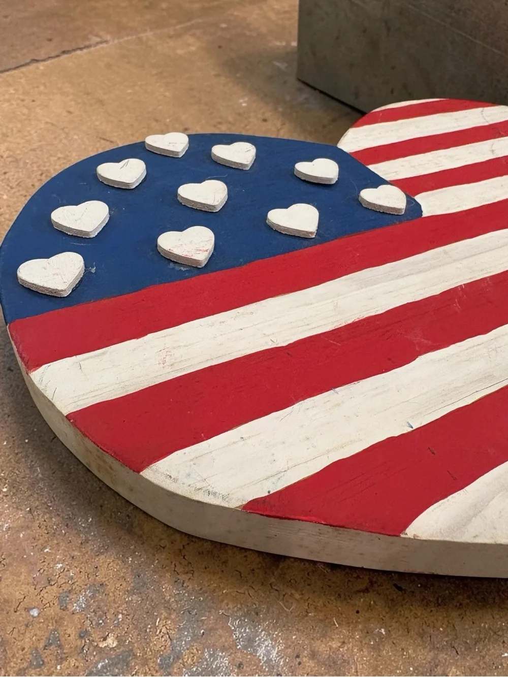 Patriotic Heart Wall Accent - Red, White & Blue